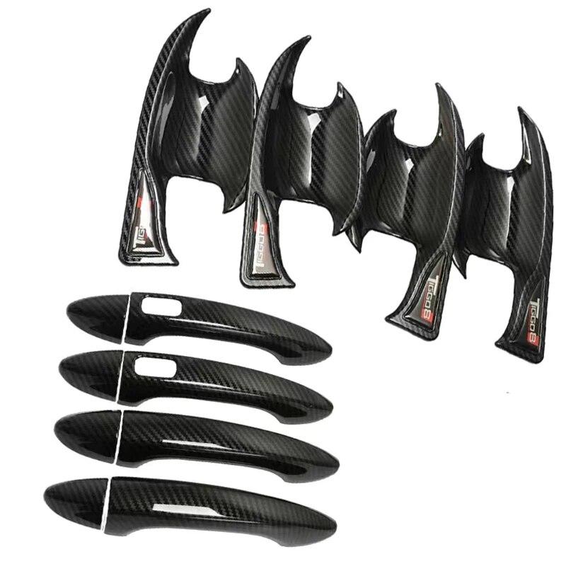 Аксессуары для Chery Tiggo 8 Pro Max 2022, крышка ручки, дверная чаша, устойчивая к царапинам наклейка, автомобильный ABS карбон, внешний стиль