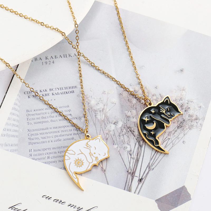 Ожерелье-подвеска с милым котом для питомца для женщин и девушек, модные украшения, подарок для пары, ожерелье дружбы
