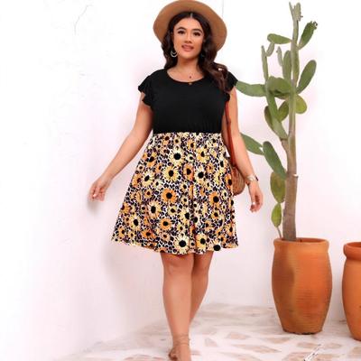 Женское летнее платье с принтом в виде маленькой ромашки, безрукавное платье-жилет в стиле пэчворк