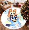 Bluey Pattern Round Rug, Indoor/Outdoor Mat, for Picnic, Gameroom, Bedroom, Office, Living Room, Home Decor Carpet, Birthday Gift