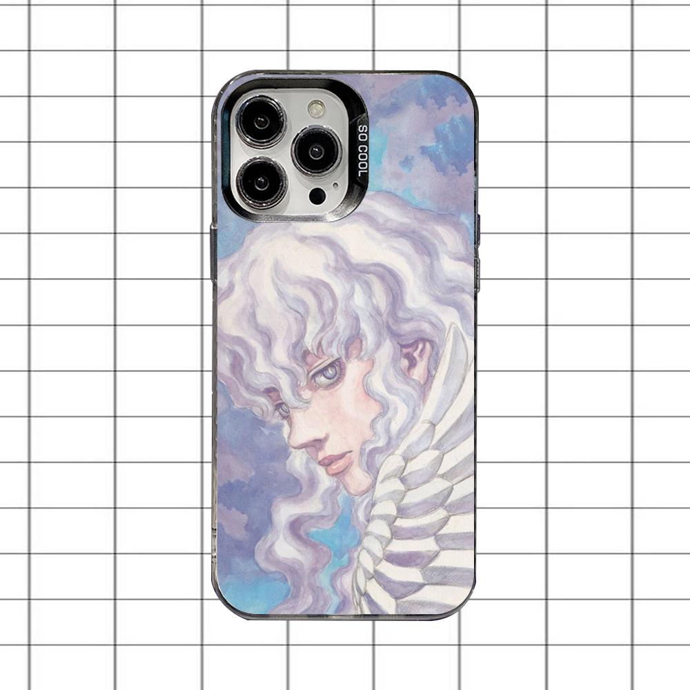 Чехол для телефона Griffith B-BerserkS для iPhone 16,15,14,13,12,11,8,7,Pro,Max,Plus,Mini,XS,SE Противоударный Черный Матовый Жесткий