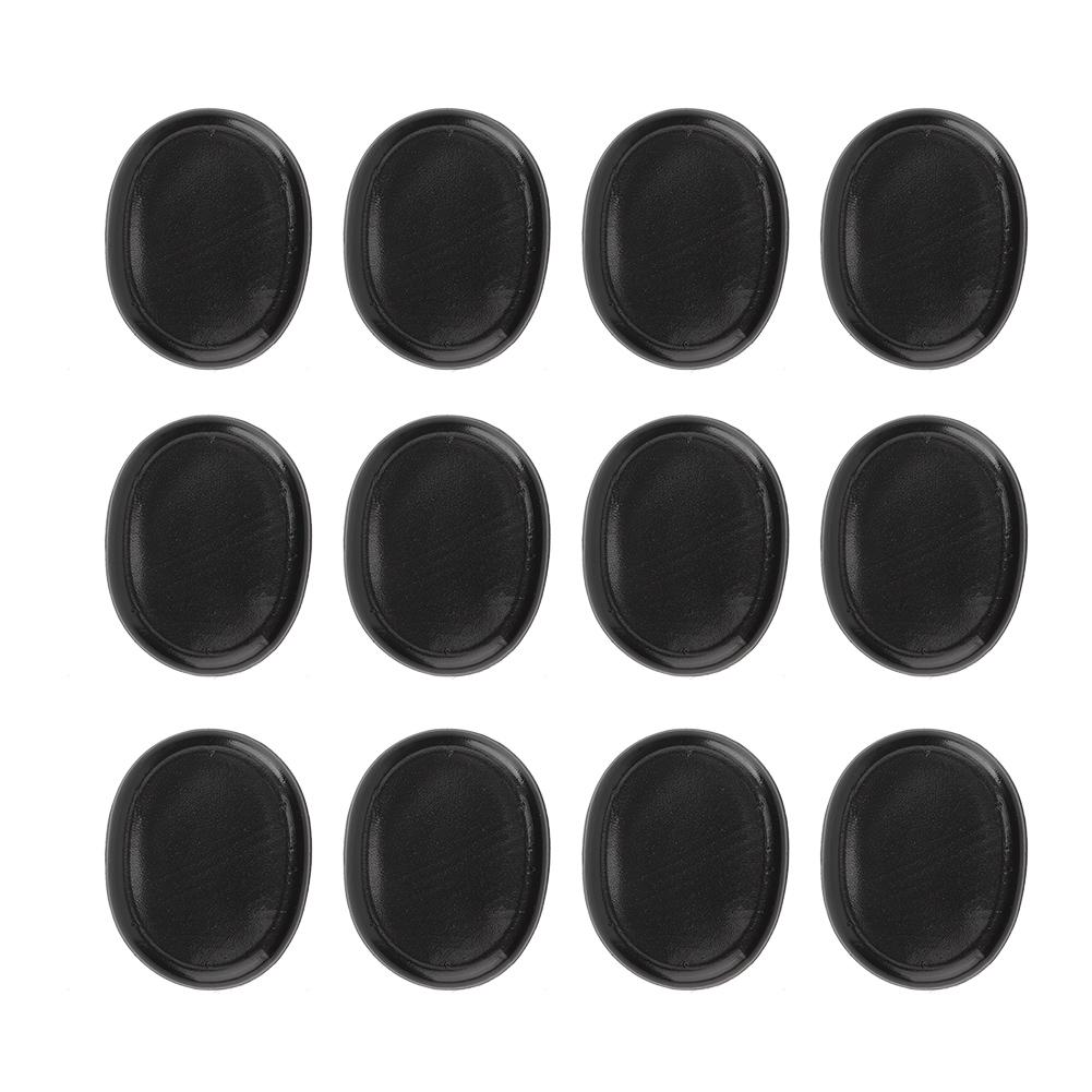 12PCs Drum Damper Silencer Musical Instrument Accessories Silicone Self Adhesive Black