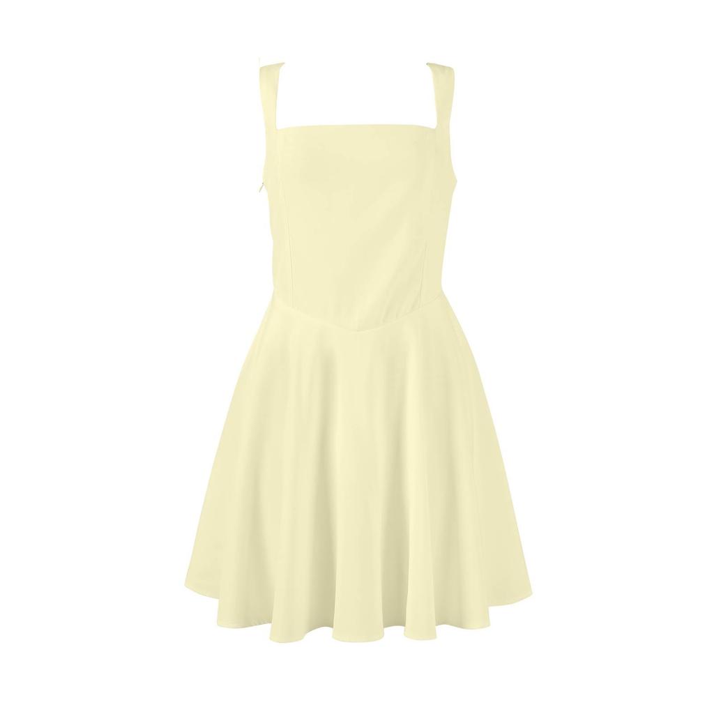 Women's Spring Summer Casual Square Neck Solid Colour Dress Sleeveless Dresses