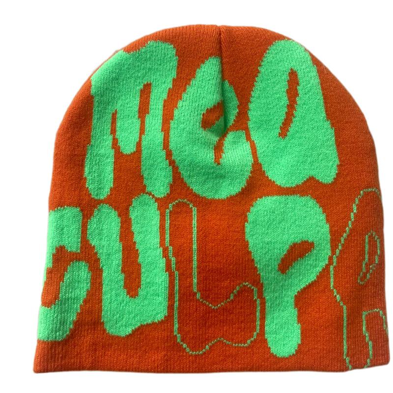 Hot Sell Customized Adult Fashion Printing Soft Winter Hat Knitted With Letters for Men and Women