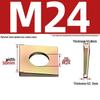 GB852 Черненая квадратная фасонная шайба для двутавра M6/M8/M20/M24/M30