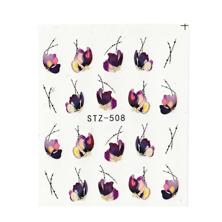 Переводные наклейки для ногтей Flower Butterfly Nail Art для украшения ногтей