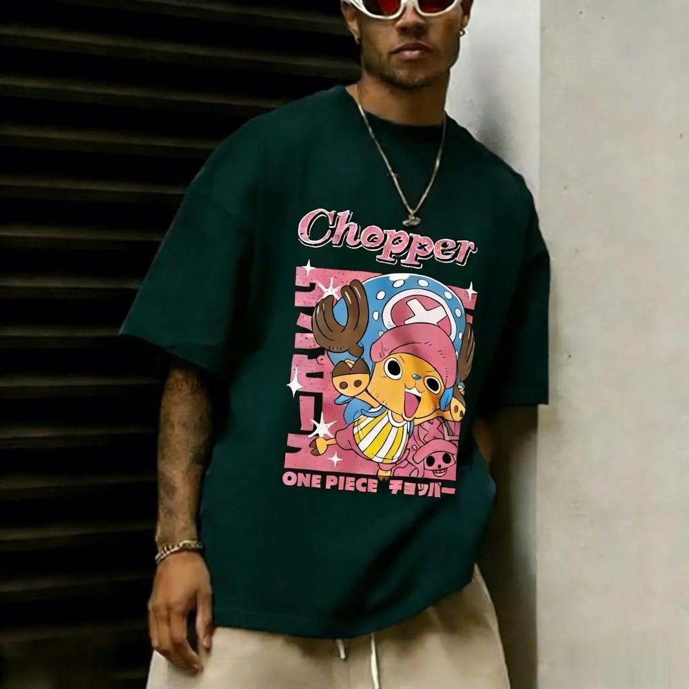Anime Tony Chopper Cotton Pastel T-Shirt One Piece Luffy Cotton Unisex Top