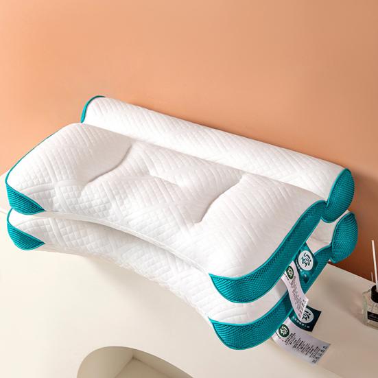 Ergonomic Neck Support Pillow Cervical Protection Memory Foam Pillows for Side Back & Stomach Sleepers Breathable Neck Rest Cushion for Bedroom Hotel