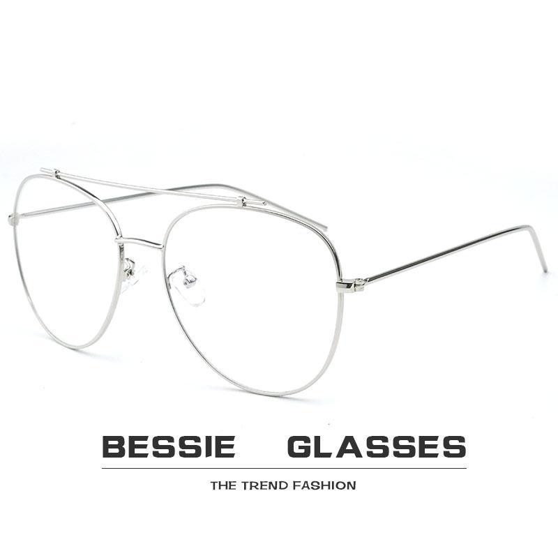 New large frame glasses frame, personalized retro toad mirror Internet celebrity men and women decorative flat mirror frame glasses