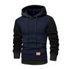 Мужская зимняя толстовка с цветными блоками, толстовка с капюшоном, мужская спортивная повседневная толстовка большого размера