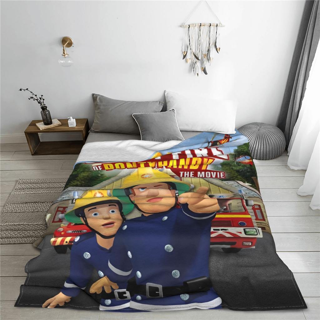 Fireman Sam Blanket Multiple Sizes Super Soft and Warm Throw Blankets for Sofa Couch and Bed