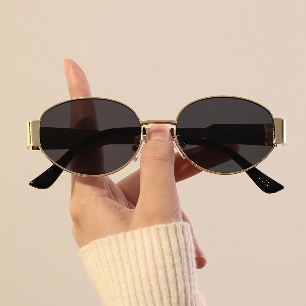 1/2 шт. S Модные женские солнцезащитные очки в стиле бохо в ретро-стиле с овальной металлической оправой, классические уличные солнцезащитные очки для мужчин, повседневные очки, аксессуары для очков.