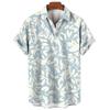 Мужские летние гавайские рубашки с цветочным принтом, с коротким рукавом, свободные, для отдыха на море, социальные, с лацканами, рубашка с 3D-принтом