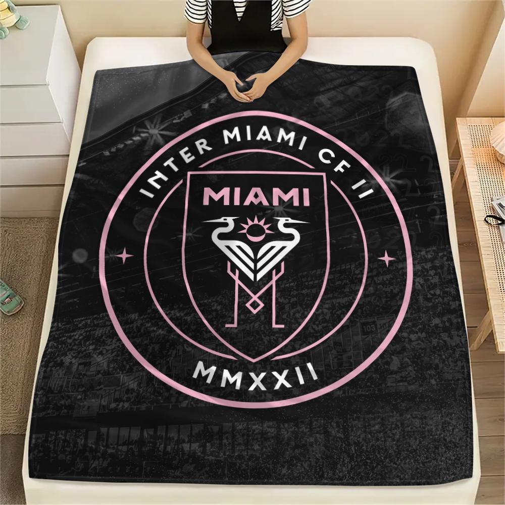 Miami CF pattern Flannel Blanket, High quality Comfortable for All Seasons, Home Decor, Warmth and Comfort, Perfect for Gifts.