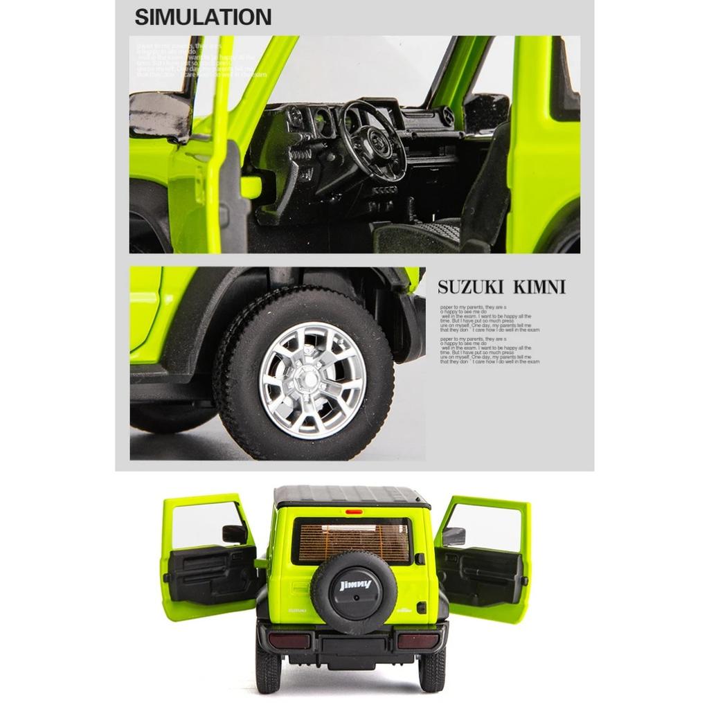 1/26 Suzuki JIMNY 2018 внедорожник игрушечный автомобиль из сплава металлическая коллекционная модель автомобиля звуковые и световые игрушки для детей подарок