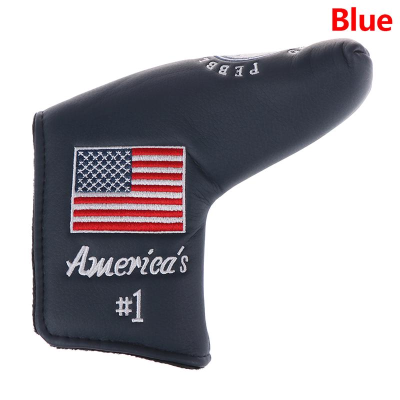 1X Чехол для гольфа Чехол для паттера Блины для гольфа для паттера Пеббл-Бич Флаг США