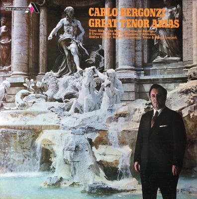 LP Пластинка КАРЛО БЕРГОНЦИ - Великие теноровые арии SDD391 Ace Of Diamonds 1973 Великобритания Классика Б/У