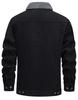 Куртка Boa Fluffy Fleece With 2XL [KEFITEVD], Однотонная, Простая, Верхняя одежда, Мужская, Джемпер, Термо, Ветрозащитная, Рабочая одежда, Карманы, Свободная, Черная,