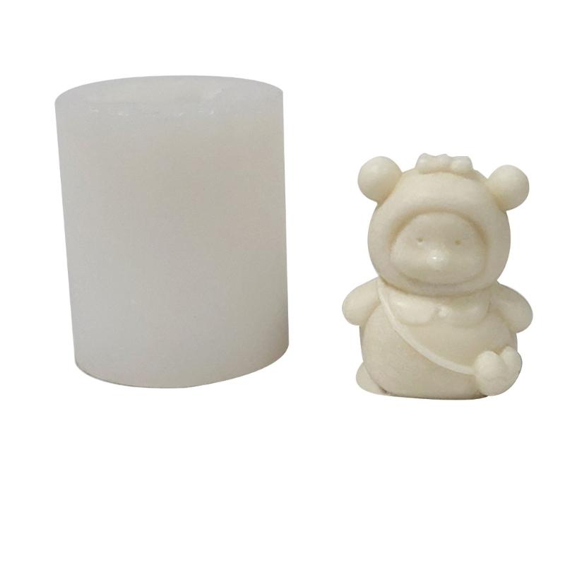 Non-stick Cute Lion Rabbit Bear Resin Mold Animal Scented Candle Silicone Mold DIY Soap Plasters Crafts Ornaments Tool