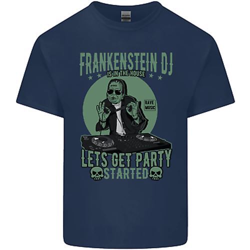 DJ Frankenstein Funny Music Vinyl Halloween Unisexs Cotton TShirt Tee Top