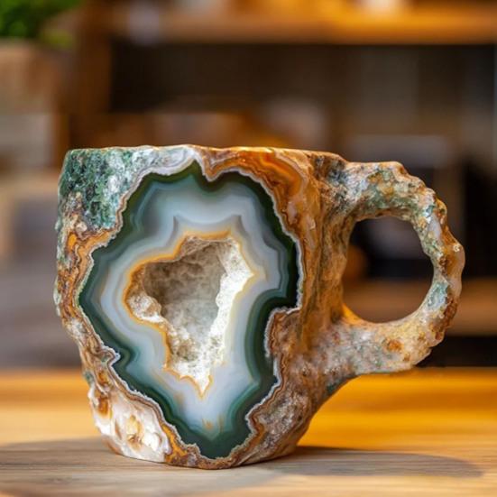 Минеральная хрустальная кружка для кофе, чашка для воды, новинка, кружки для напитков, цветная полупрозрачная кружка для чая для горячих напитков, элегантный рождественский подарок для домашнего офиса