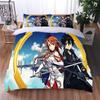 Anime Sword Art Online Bedding Set Cartoon SAO Duvet Cover Sets Pillowcases Single Twin Double Queen King Size Bedclothes 2/3pcs