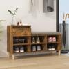 VidaXL Shoe Cabinet Smoked Oak 102x36x60 Cm Engineered Wood 821209