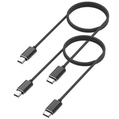 Кабели для Liquid Image - Phonillico - Набор из 2 штук - MINI USB и USB-C - 1 метр - Черный