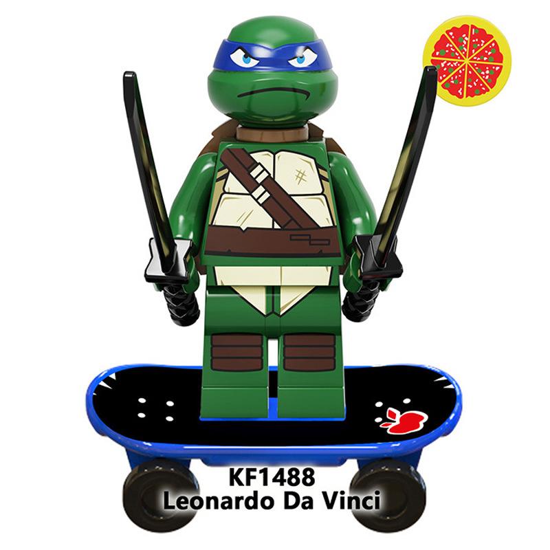 Ninja Series Building Blocks Minifigure, Small Particle Bricks Turtle Toy