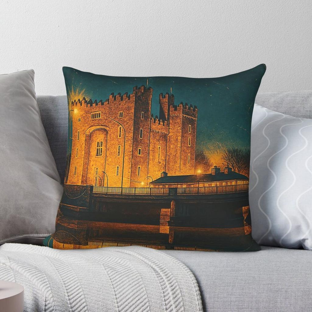 Bunratty Castle Folk Park Square Pillowcase Polyester Linen Velvet Printed Zip Decor Pillow Case Home Cushion Cover