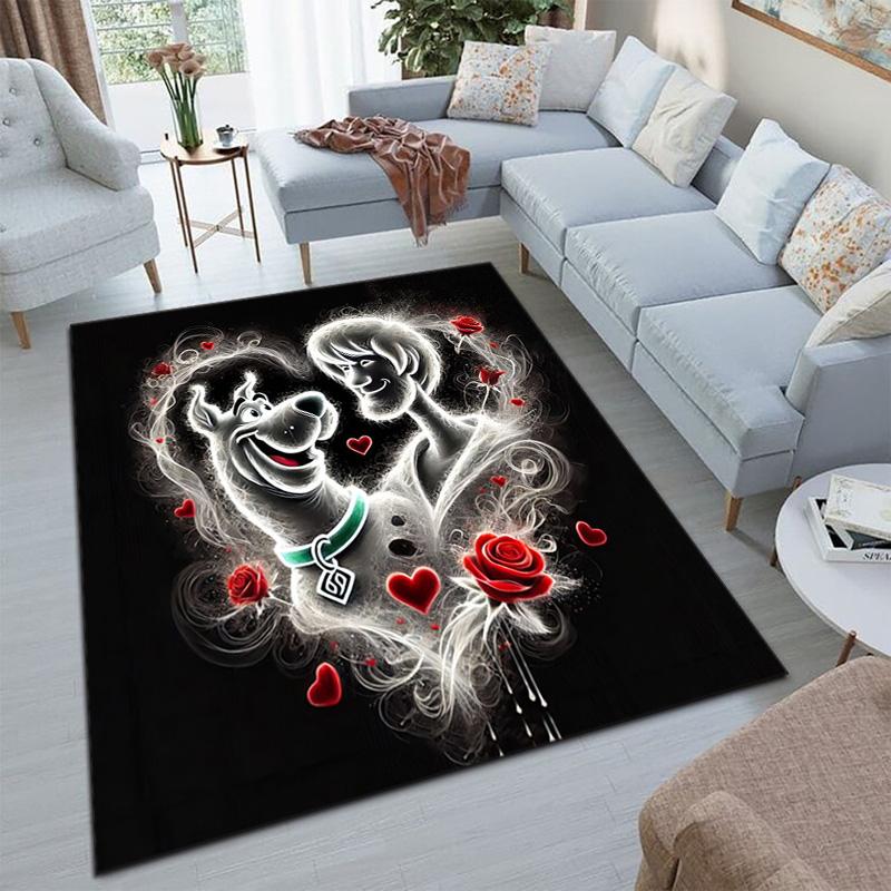 Halloween cartoon comedy adventure movie Scooby-Doo carpet is suitable for living room and bedroom doormats office balcony decorative carpet V2
