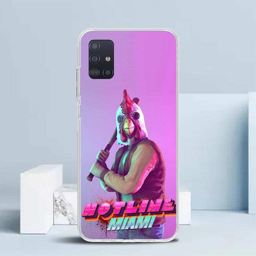 Игровой Hotline Miami Мягкий чехол для Samsung Galaxy A12 A22 A32 A52 A72 A02S Чехол для телефона Note 20 Ultra 10 S10 Plus A51 A71 A50S A20S