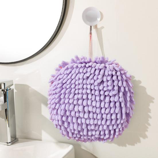 45663 шт. Полотенце для рук из шенилла с подвесным шнуром, хорошо впитывающее воду, компактное