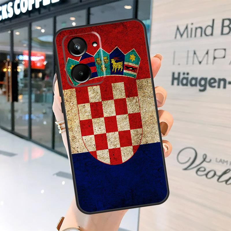 Croatia Flag Case For Realme 15 Pro 12 11 13 14 Pro Plus GT6 GT7 C55 C51 C53 C25 C63 C61 C65 C67 C71 C75