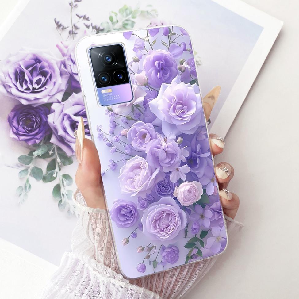 Clear For Vivo V21e 4G V2061 Cover For Vivo Y73 Case Cute Fashion Butterfly Funny Painted Casing V2146 V2212 V2168 V2059