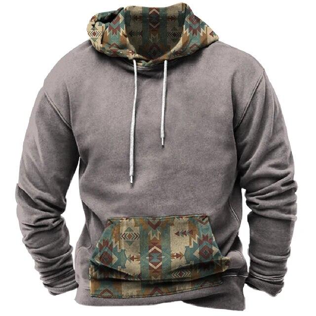 Осенняя винтажная мужская толстовка с длинным рукавом, спортивная рубашка с капюшоном, повседневная толстовка с капюшоном в стиле ретро для мужчин, одежда для верховой езды, одежда больших размеров