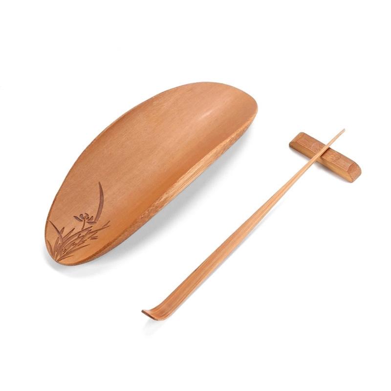 Traditional Chinese Teas Ceremony Set 3 Bamboos Tool With Intricate Carvings For Precise Brewing Family Gatherings And Cultural Display