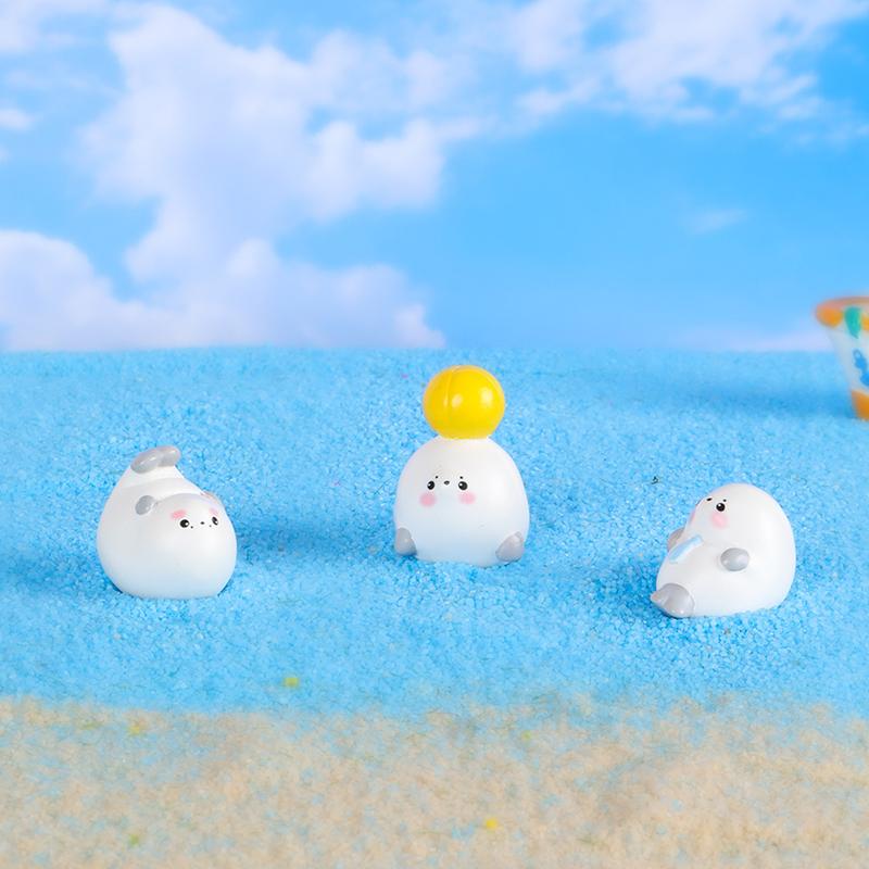 Мультяшная мини-фигурка тюленя, украшение, миниатюрный ландшафтный орнамент, креативное милое украшение для дома своими руками, поделки, подарки