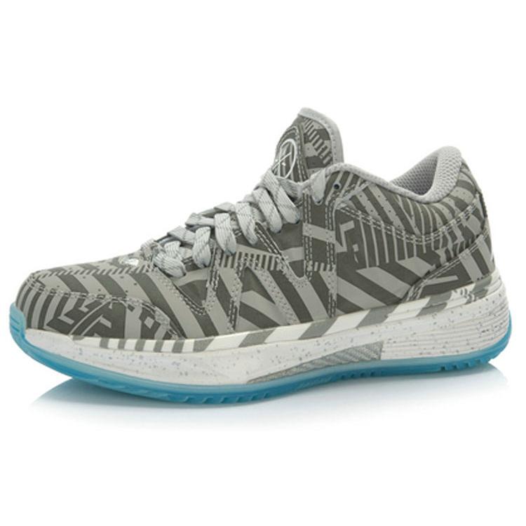 Li Ning WOW 2 Way Of Wade 2 Нескользящие Амортизация Устойчивые к истиранию Низкие Баскетбольные кроссовки Мужские Серый Синий ABAJ007-5