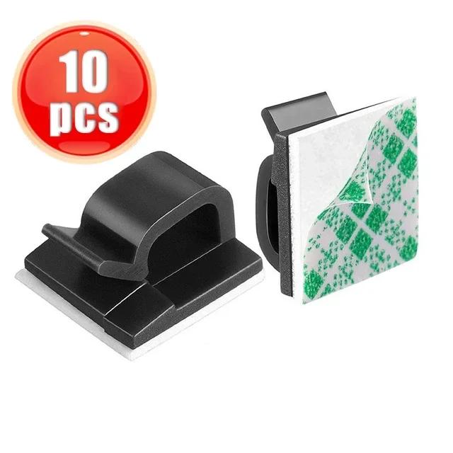 10/50 шт. Кабельные зажимы для автомобильной видеокамеры, органайзер для кабелей приборной панели, держатель для шнура зарядного устройства телефона, фиксатор USB-кабеля