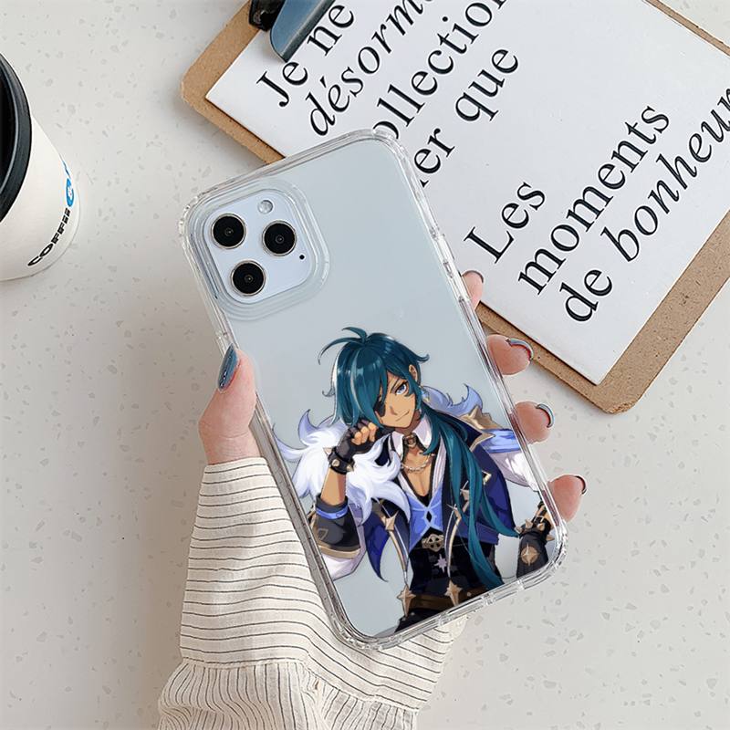 Чехол для телефона Kaeya Genshin Impact для iPhone 11 12 Mini 13 Pro XS Max X 8 7 6s Plus 5 SE XR Прозрачный чехол