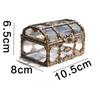 1 Gird Treasure Box 10.5x8x6.5cm Plastic Retro Transparent