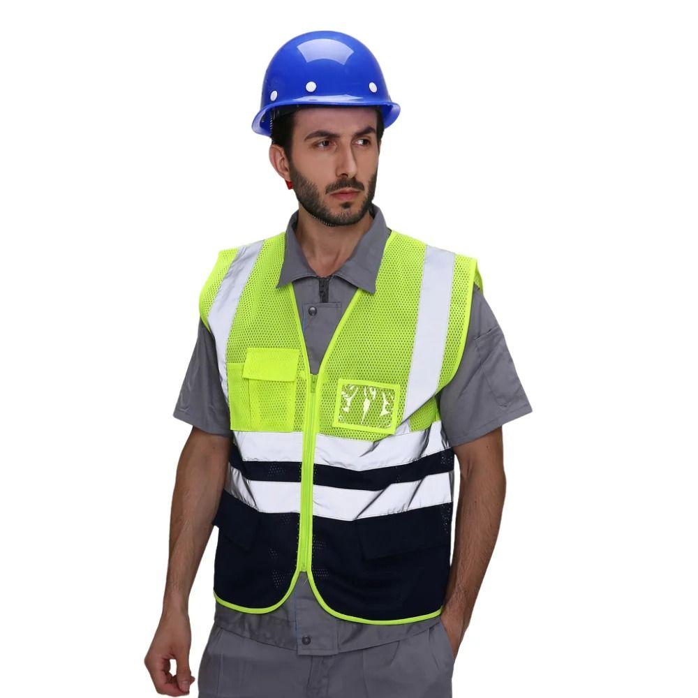Breathable Security Vests High Visibility Workwear Uniforms Work Vest  Running Cycling Sports