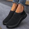 Fashion 2024 New Women Sport Sneaker Flat Bottom Breathable Comfortable Women Sneakers Slip On Sock Solid Color Women's Running Shoe