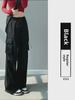 Women's High-Waist Gray Wide-Leg Casual Sports Pants - Spring/Autumn 2023 Collection