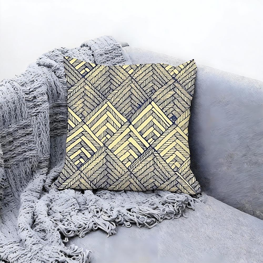 rustic weave texture Cushion Cover Premium Comfort Reversible Pillow Cove Two in One Design for Any Room  Car Interior