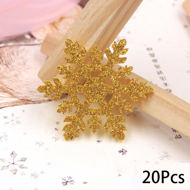 Christmas Snowflake Ornaments Blue Xmas Decoration Christmas Tree Pendent DIY Craft Home Decoration