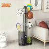 Multi-Sport Ball and Racket Storage Rack