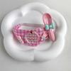 Self Deprecating Bear 10cm Doll Apple Bib Accessories Soft Cotton Plush Gift for Kids Display Shelf