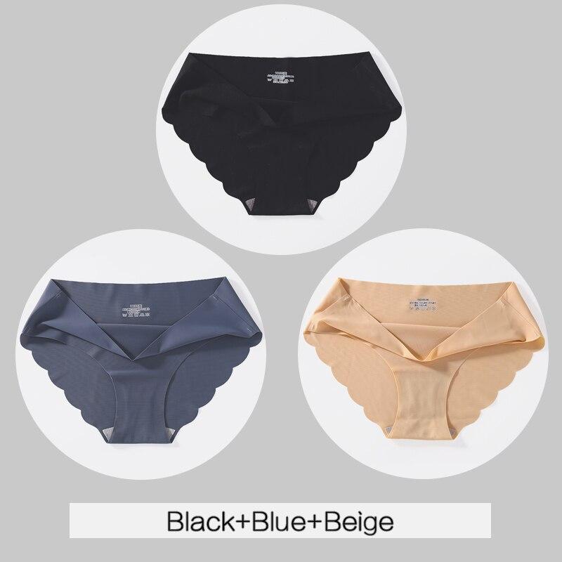 3PCS/Set Women Panties Sexy Seamless Underwear Pantys Lingerie for Female Underpants Soft Solid Color Low-Rise Briefs Intimates